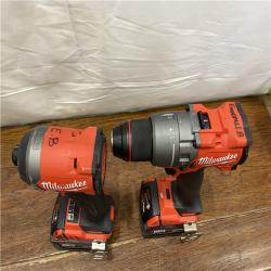 AS-IS MILWAUKEE M18 FUEL 18V Lithium-Ion Brushless Cordless Hammer Drill and Impact Driver Combo Kit (2-Tool) with 2 Batteries