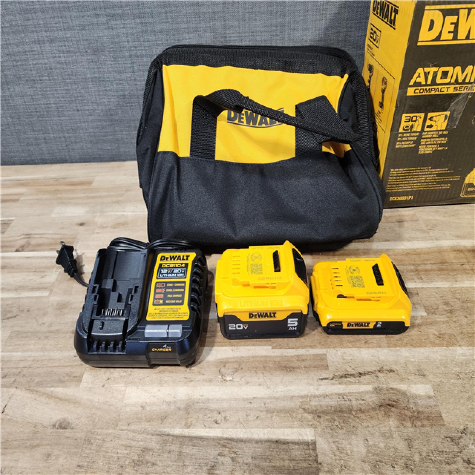 HOUSTON LOCATION - AS-IS (APPEARS LIKE NEW) DEWALT ATOMIC 20V MAX Lithium-Ion Cordless 2-Tool Combo Kit