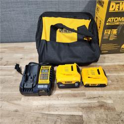 HOUSTON LOCATION - AS-IS (APPEARS LIKE NEW) DEWALT ATOMIC 20V MAX Lithium-Ion Cordless 2-Tool Combo Kit