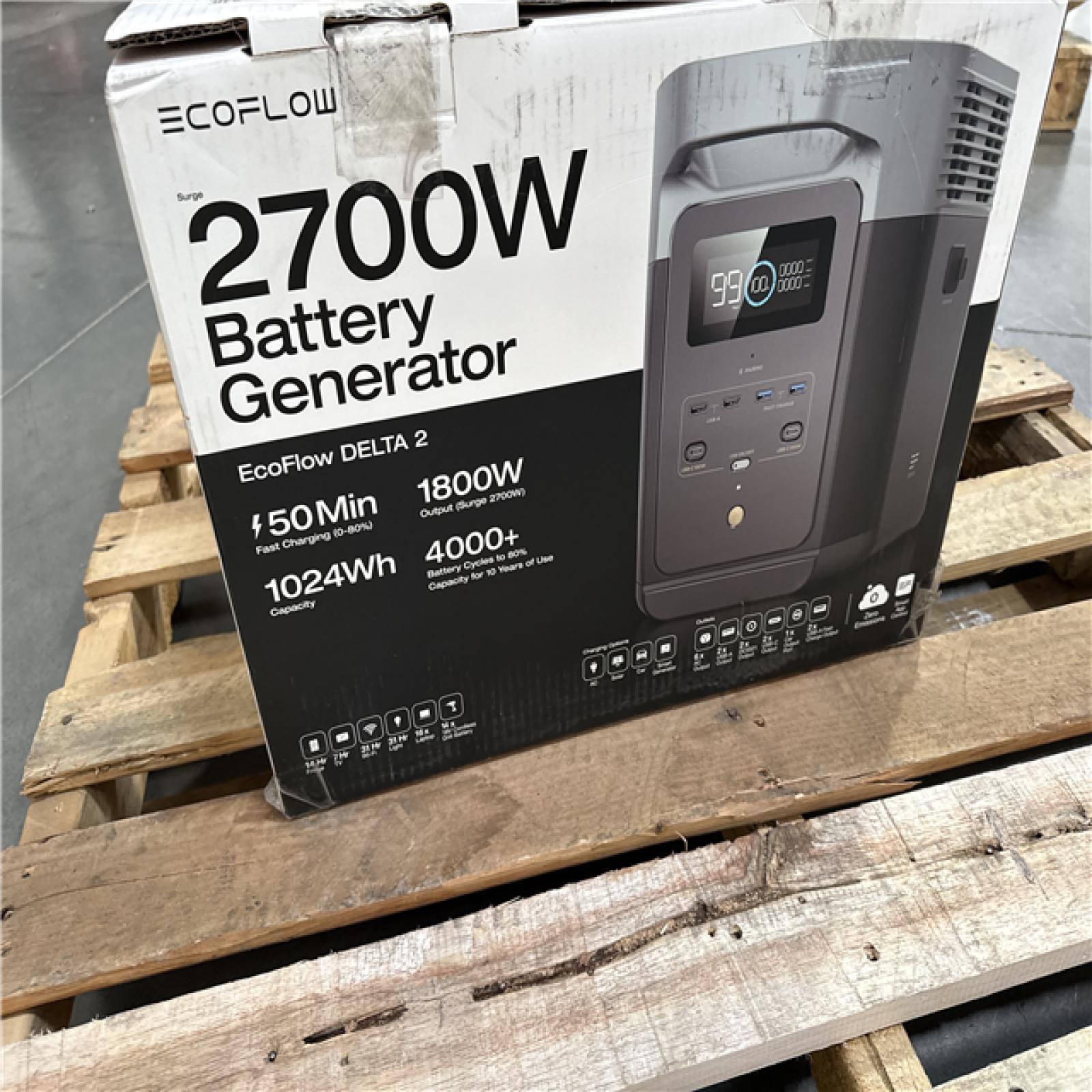 California AS-IS Ecoflow 2700 Battery Generator; Appears in Excellent Condition