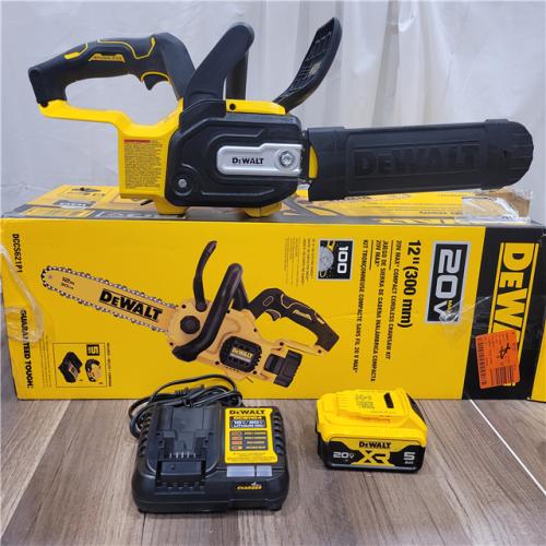 AS-IS  DEWALT 20V MAX Compact 12 Brushless Cordless Chainsaw Kit