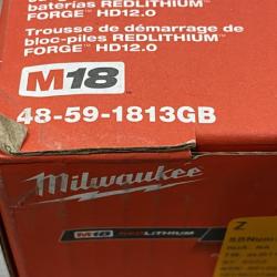 NEW - Milwaukee 18-Volt Lithium-Ion REDLITHIUM FORGE Starter Kit with 12. 0Ah Battery and Charger