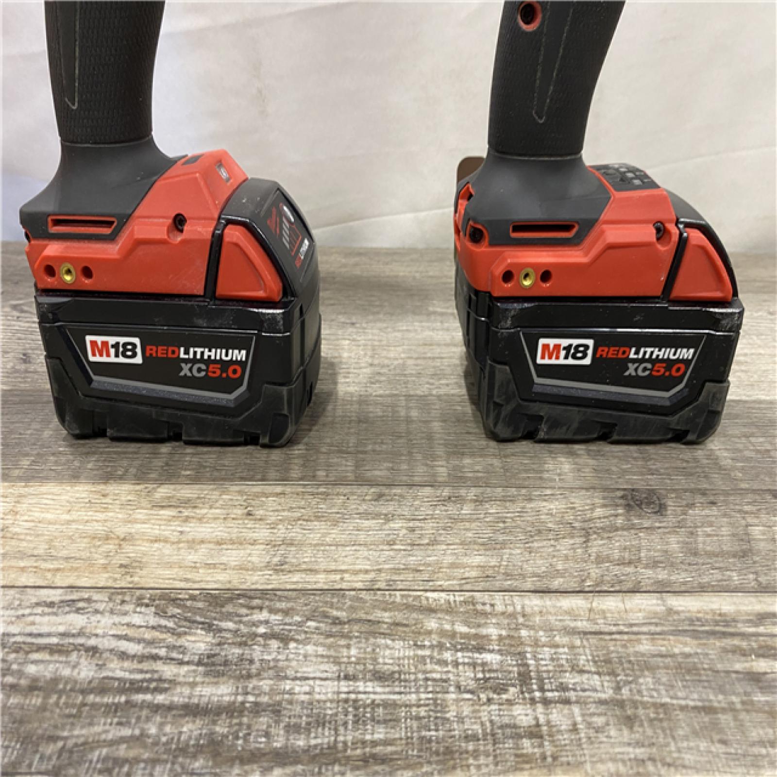 AS-IS Milwaukee FUEL 18V Lithium-Ion Brushless Cordless Hammer Drill and Impact Driver Combo Kit