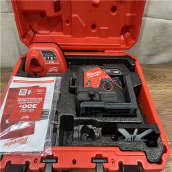 AS-IS Milwaukee-3632-21 M12 Green Beam Laser 360Â° 3-Plane Kit
