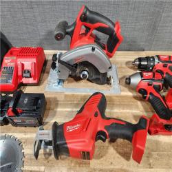 HOUSTON LOCATION - AS-IS Milwaukee 5 Tool Combo Kit W/ (2) Battery & Charger
