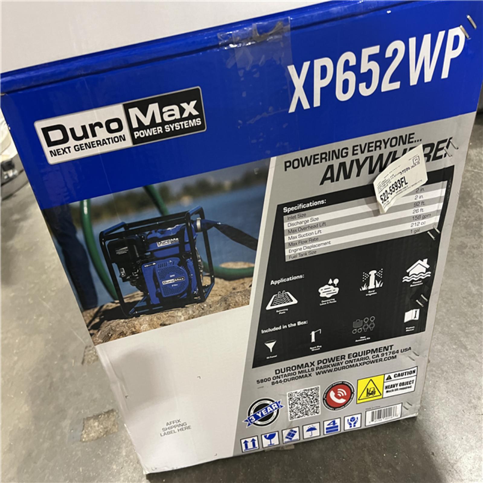 Dallas Location - As-Is DUROMAX 7 HP 2 in. Portable Utility Gasoline Powered Water Pump