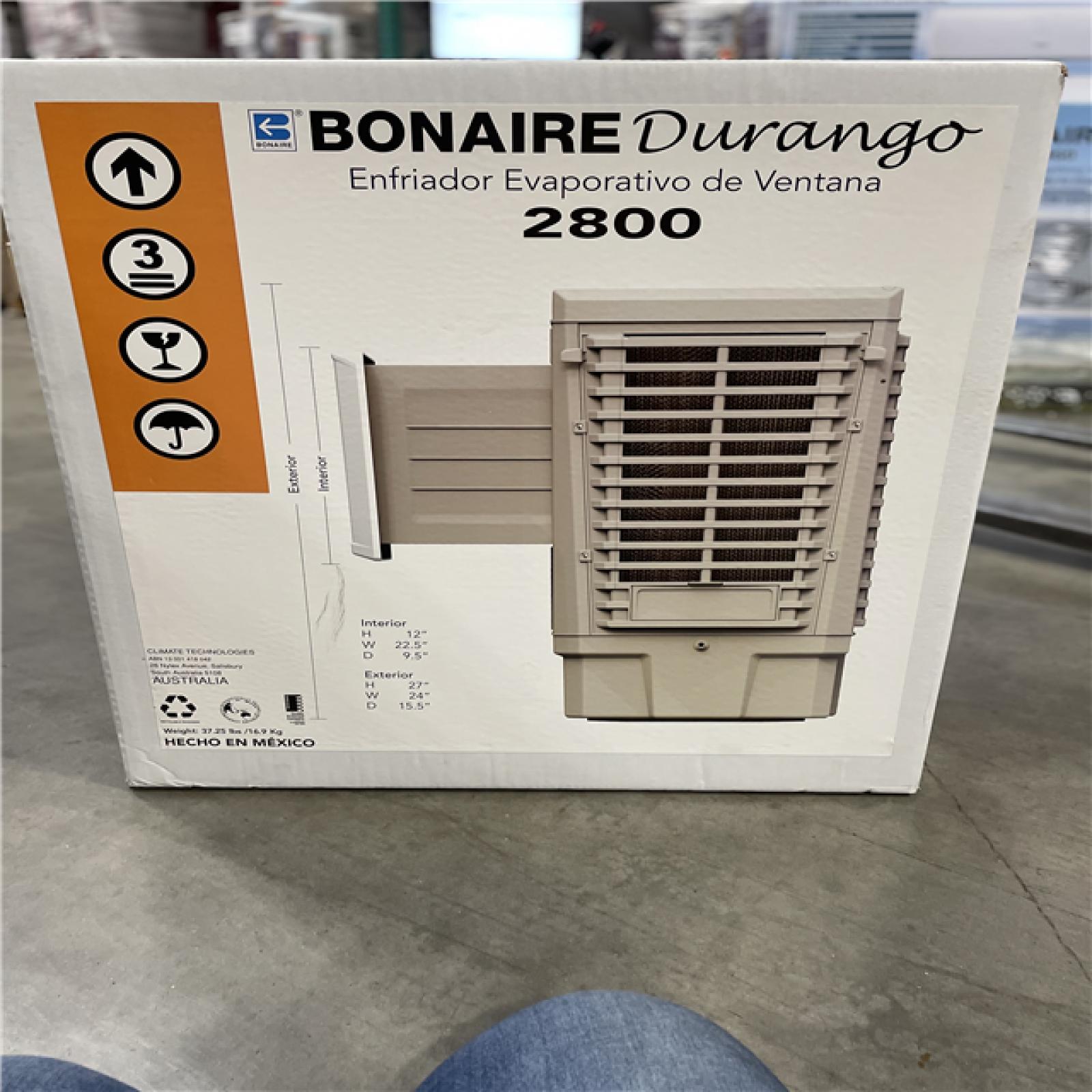 DALLAS LOCATION- NEW! BONAIRE DURANGO 2800 CFM  110-Volt 3-Speed Window Evaporative Cooler