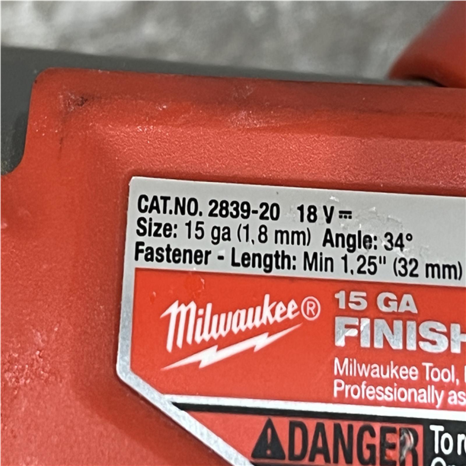 AS-IS Milwaukee FUEL 18V Lithium-Ion Brushless Cordless Gen II 15-Gauge Angled Nailer (Tool-Only)