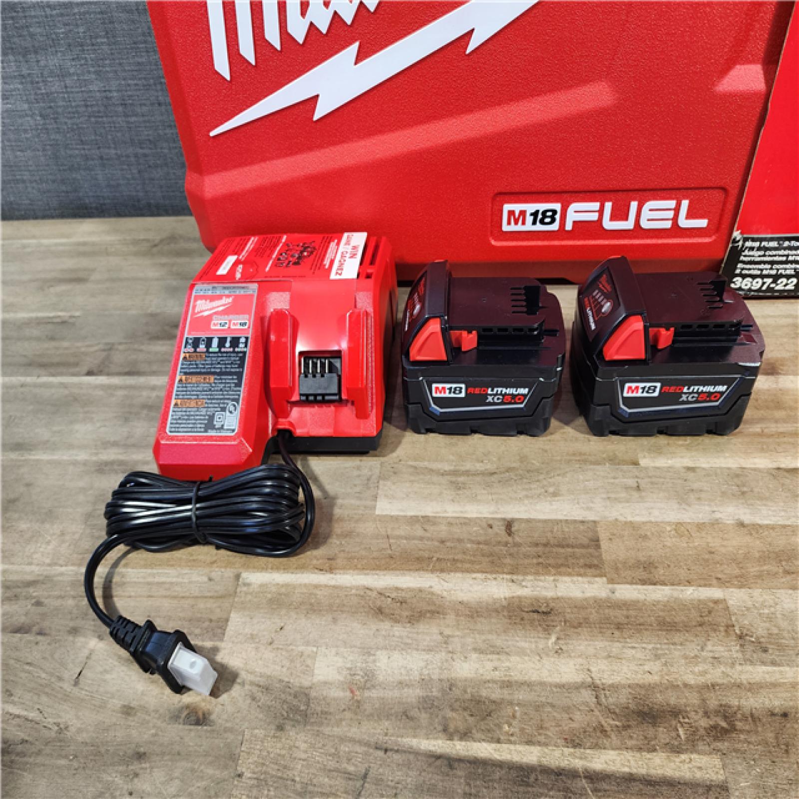HOUSTON LOCATION - AS-IS (APPEARS LIKE NEW) MILWAUKEE FUEL 18V Lithium-Ion Brushless Cordless Hammer Drill and Impact Driver Combo Kit