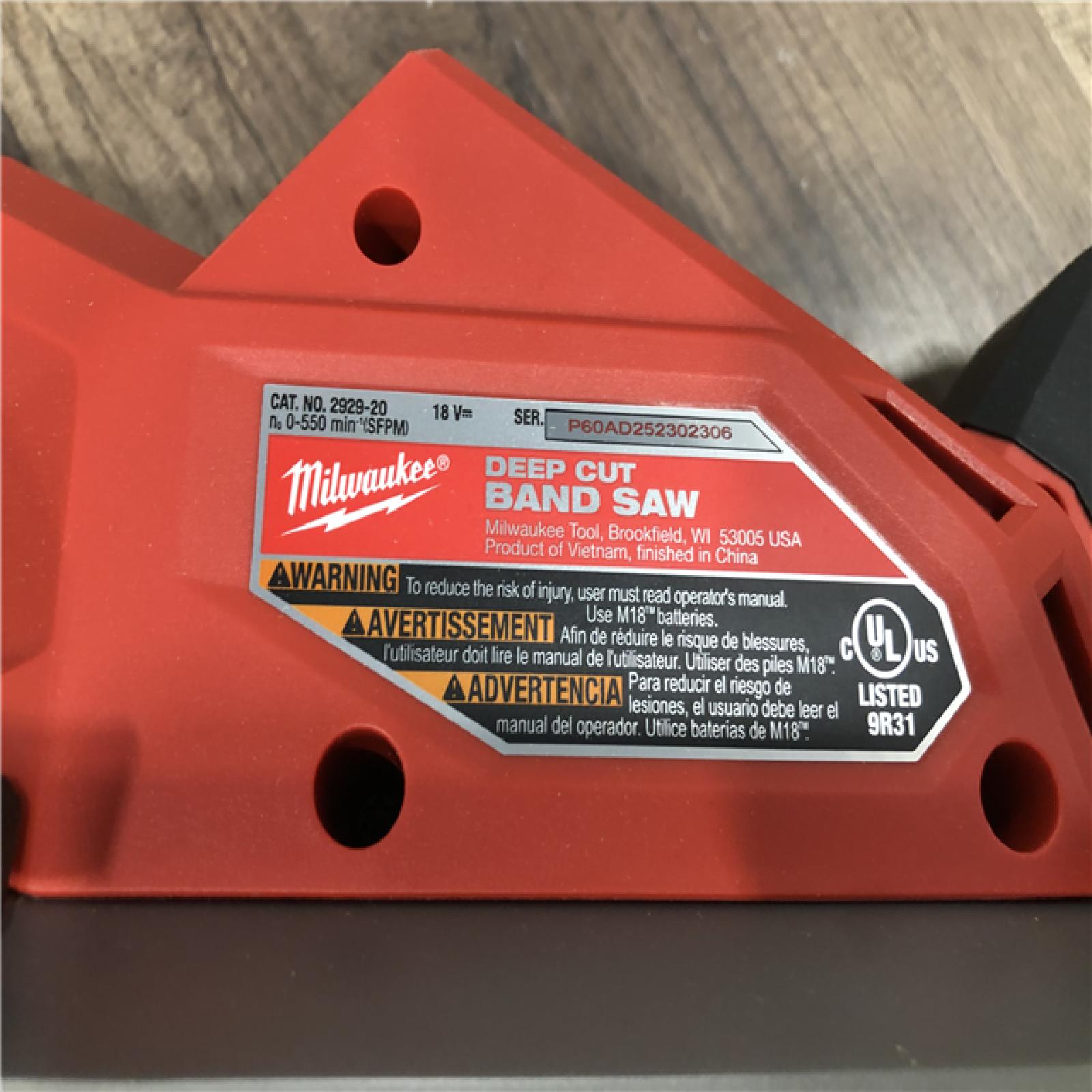 AS-IS Milwaukee FUEL 18V Lithium-Ion Brushless Cordless Deep Cut Band Saw (Tool-Only)