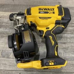 AS-IS DEWALT 20V MAX Lithium-Ion 15-Degree Electric Cordless Roofing Nailer Kit