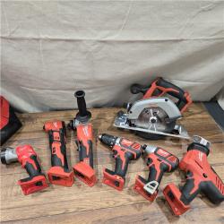 AS-IS Milwaukee M18 18-Volt Lithium-Ion Cordless Combo Kit 7-Tool with 2-Batteries, Charger and Tool Bag