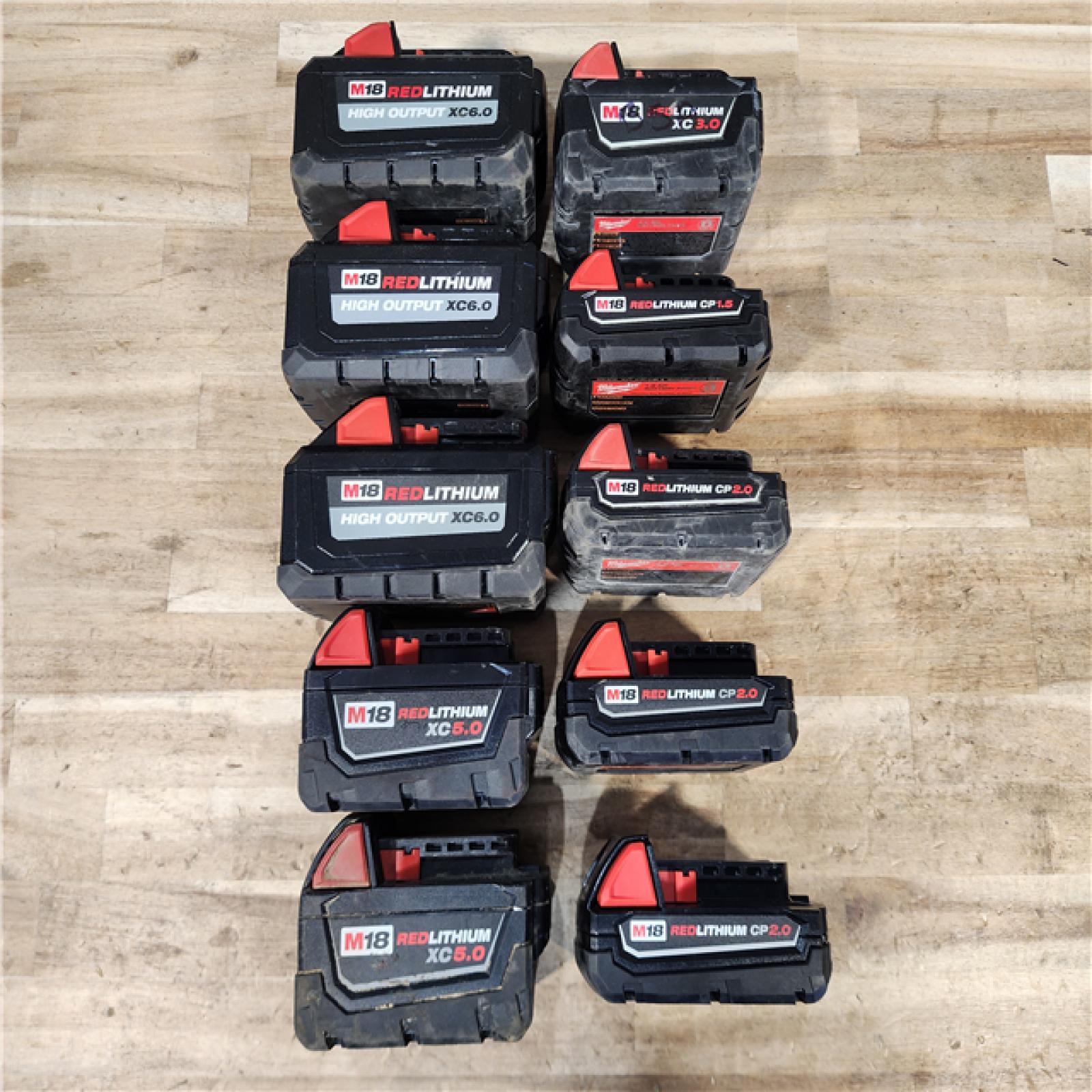 HOUSTON LOCATION - AS-IS MILWAUKEE BATTERY PACK QTY - 10