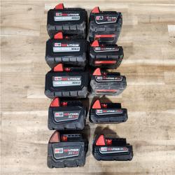HOUSTON LOCATION - AS-IS MILWAUKEE BATTERY PACK QTY - 10