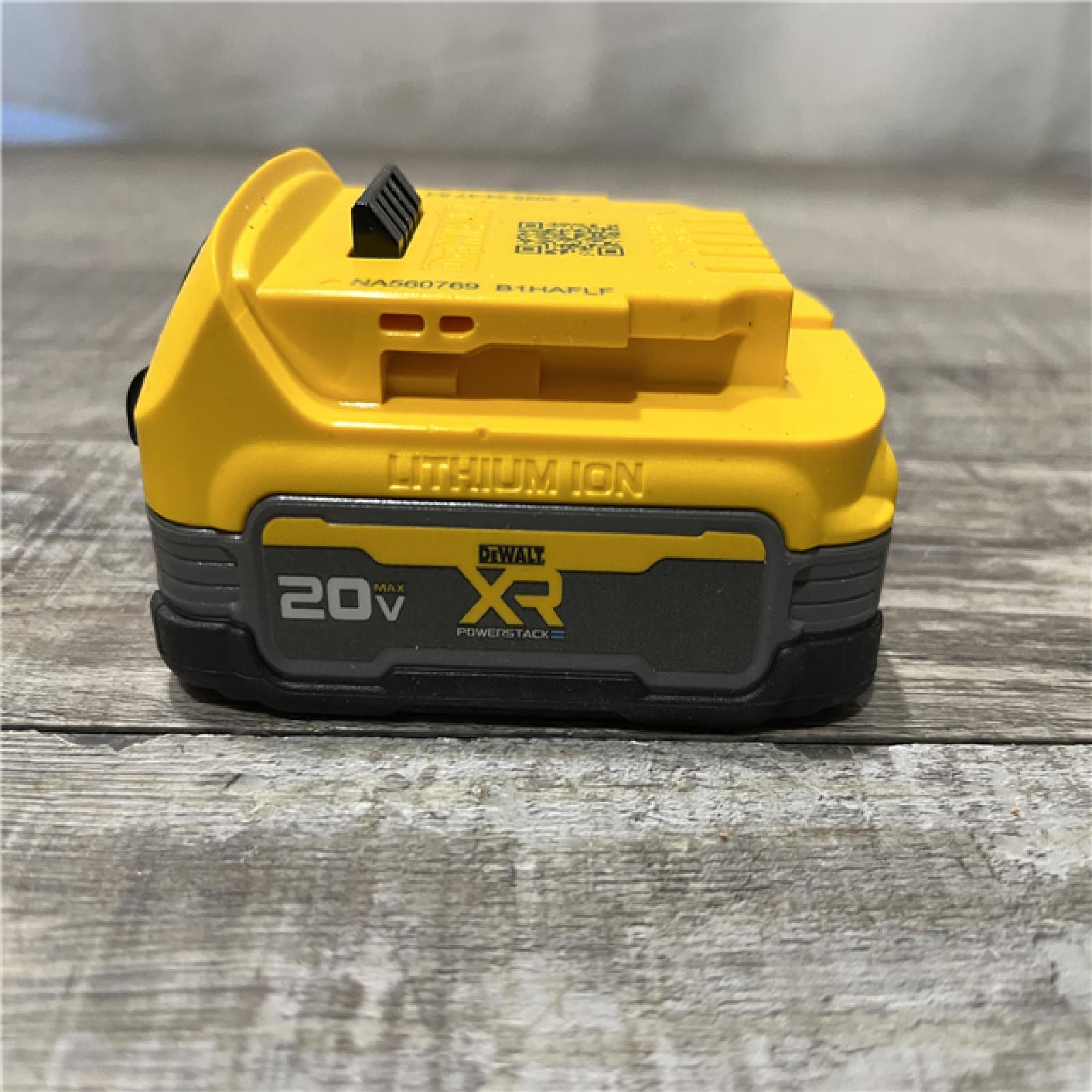 AS-IS DEWALT 20V MAX XR POWERSTACK Lithium-Ion Battery Starter Kit with 1.7Ah Battery and Charger