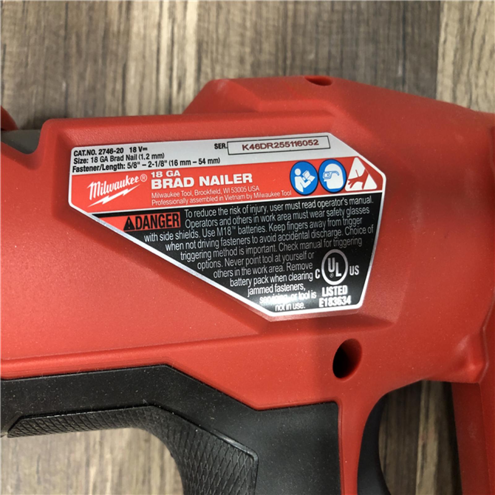 AS-IS Milwaukee FUEL 18-Volt Lithium-Ion Brushless Cordless Gen II 18-Gauge Brad Nailer (Tool-Only)
