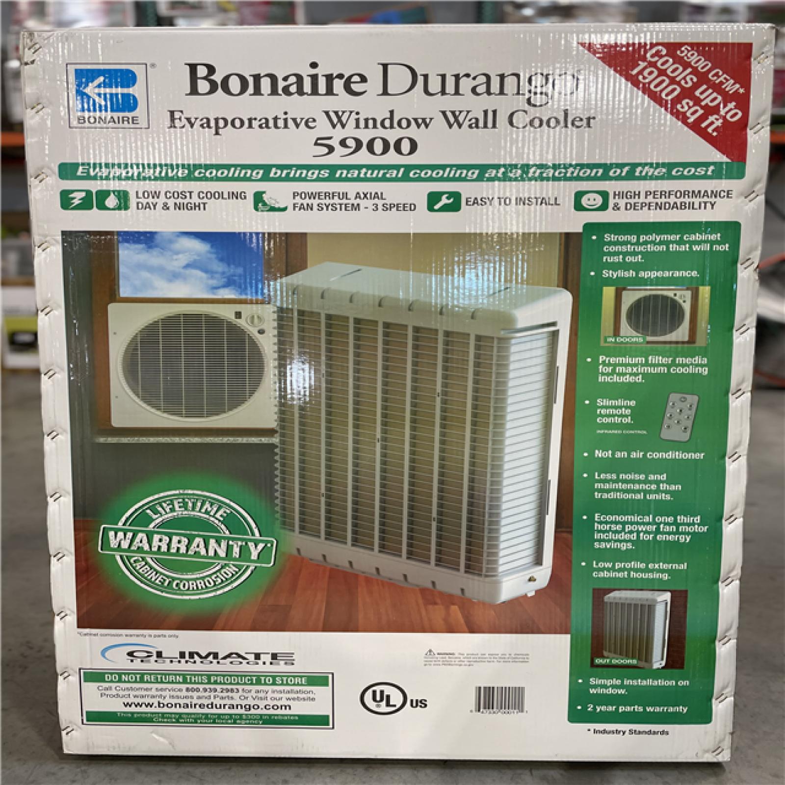 NEW! - Bonaire Durango Evaporative Window Wall Cooler 5900