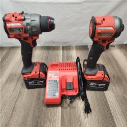 AS-IS- MILWAUKEE FUEL 18V Lithium-Ion Brushless Cordless Hammer Drill and Impact Driver Combo Kit