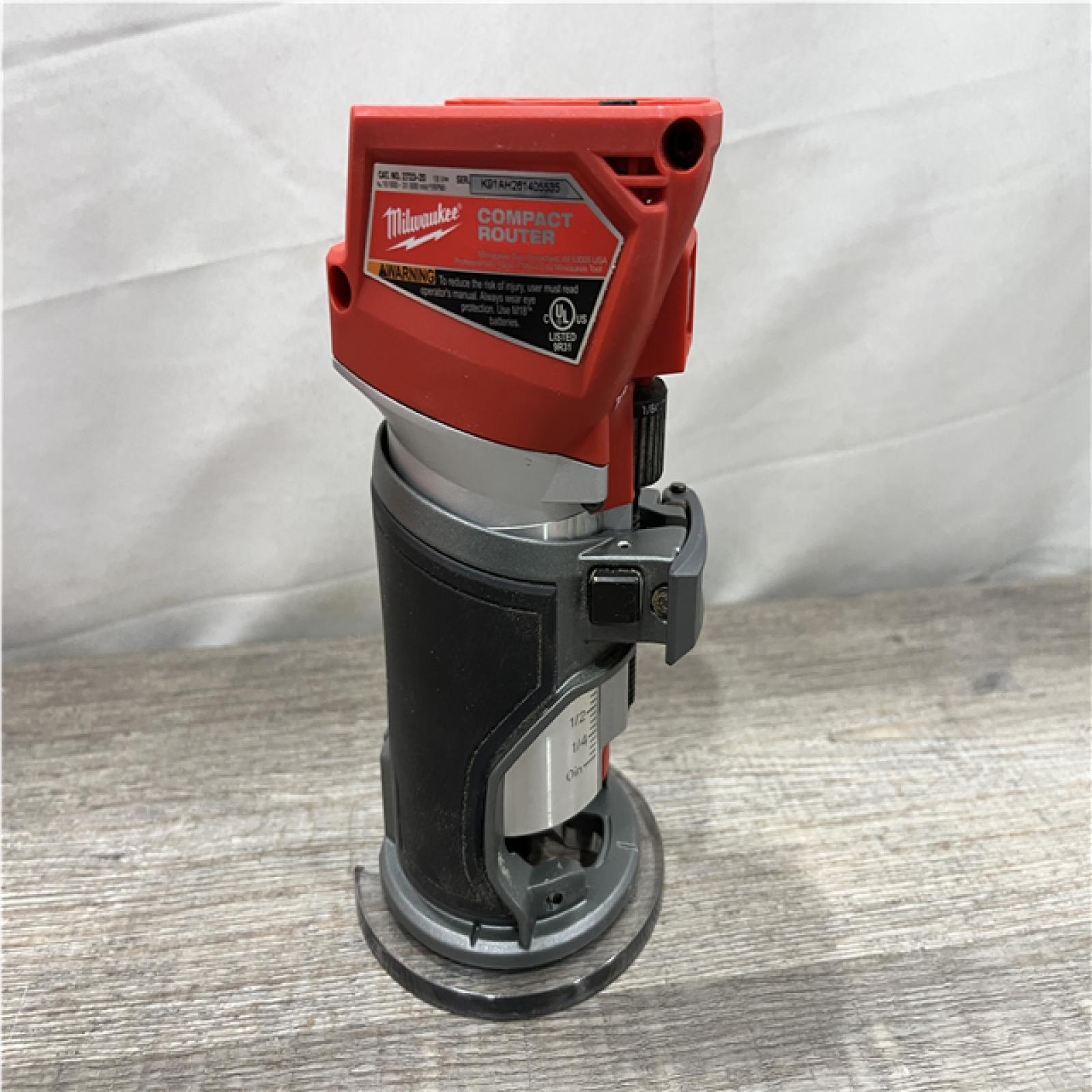AS-IS Milwaukee FUEL 18V Lithium-Ion Brushless Cordless Compact Router (Tool-Only)