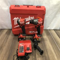 AS-IS Milwaukee FUEL 18V Lithium-Ion Brushless Cordless Hammer Drill and Impact Driver Combo Kit