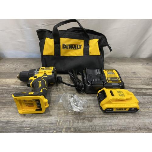 AS-IS DEWALT Atomic 20V Lithium-Ion Cordless Compact 1/2 in. Drill/Driver Kit