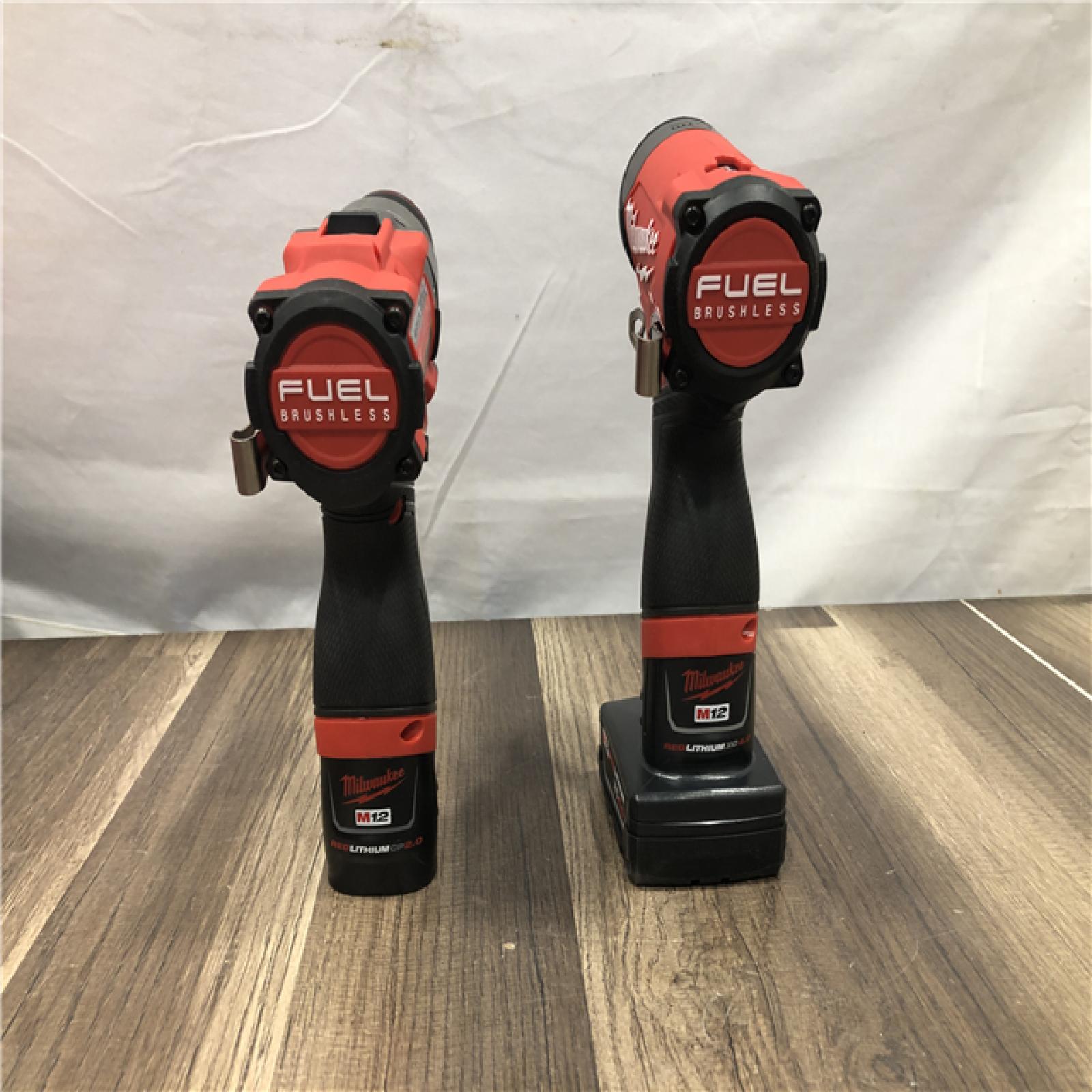 AS-IS Milwaukee  FUEL 12-Volt Lithium-Ion Brushless Cordless Hammer Drill and Impact Driver Combo Kit