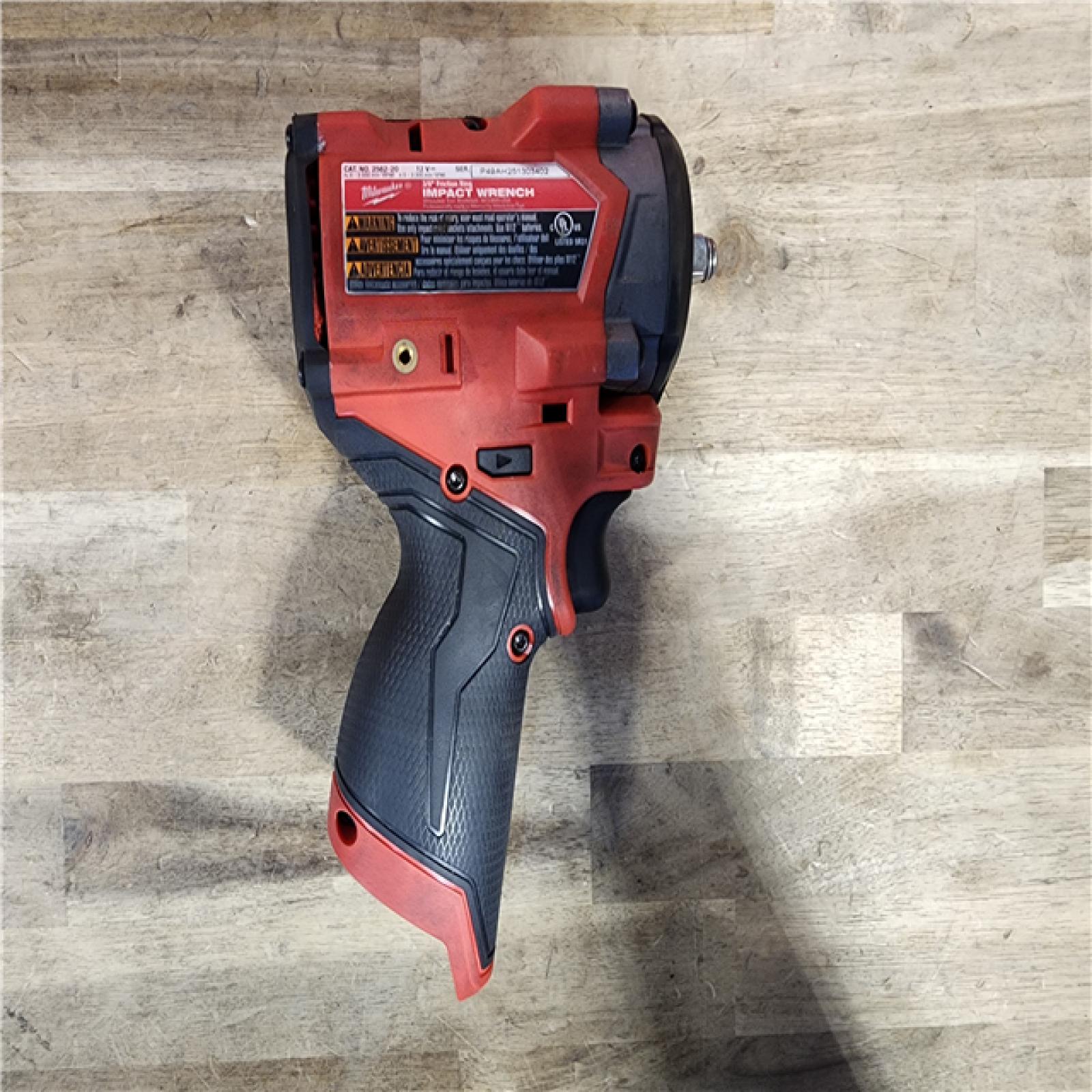 HOUSTON LOCATION - AS-IS M12 FUEL 12V Li-Ion Brushless Cordless Stubby 3/8 in. Impact Wrench Kit W/(1) 5.0 Ah High Output Battery