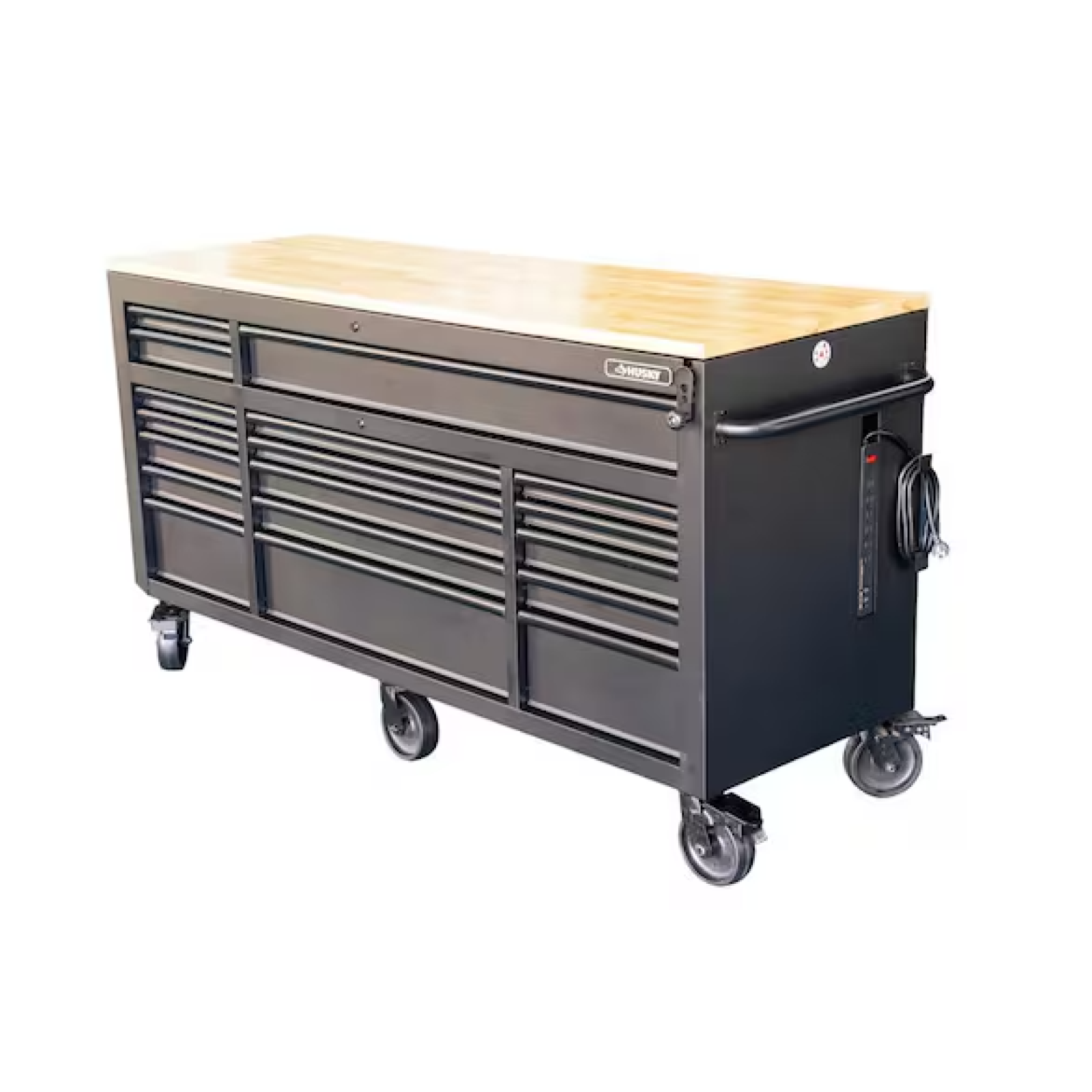 DALLAS LOCATION- HUSKY 72 in. W x 24 in. D Heavy Duty 18-Drawer Mobile Workbench