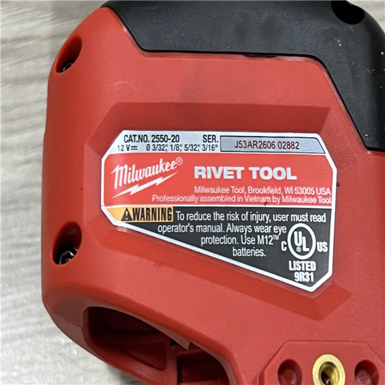 AS-IS Milwaukee 12-Volt Lithium-Ion Cordless Rivet Tool (Tool-Only)