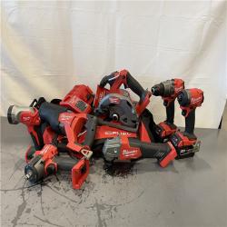 AS-IS-  Milwaukee M18 FUEL 18V Lithium-Ion Brushless Cordless Combo Kit with Two 5.0 Ah Batteries  1 Charger  2 Tool Bags (7-Tool)