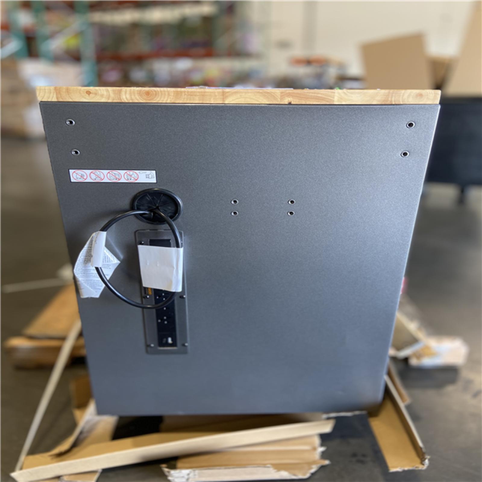 DALLAS LOCATION -Husky 61 in. W x 24 in. D Standard Duty 10-Drawer Mobile Workbench Tool Chest with Sliding Bin Storage Drawer in Silver