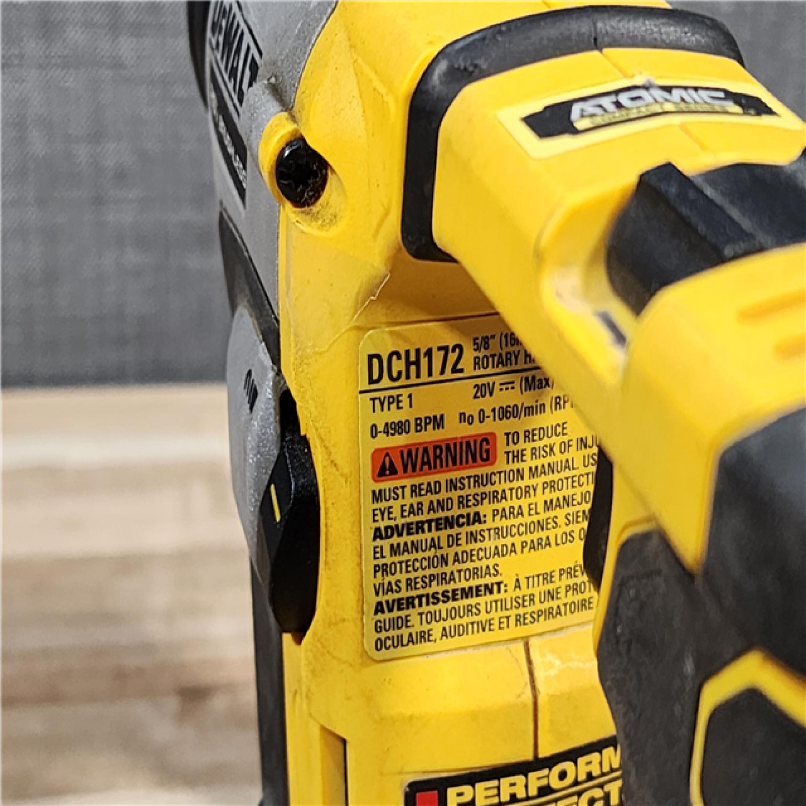 HOUSTON LOCATION - AS-IS DEWALT ATOMIC 20V MAX Cordless Brushless Ultra-Compact 5/8 in. SDS Plus Hammer Drill (Tool Only)