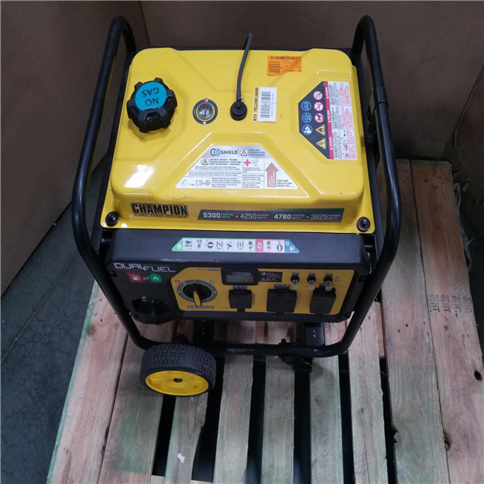 CALIFORNIA AS-IS CHAMPION DUAL FUEL PORTABLE GENERATOR