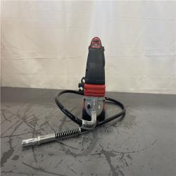 AS-IS- Milwaukee Tool 10,000 PSI 14 Oz Battery-Operated Grease Gun - 48 Flexible Hose, 31 Strokes/oz