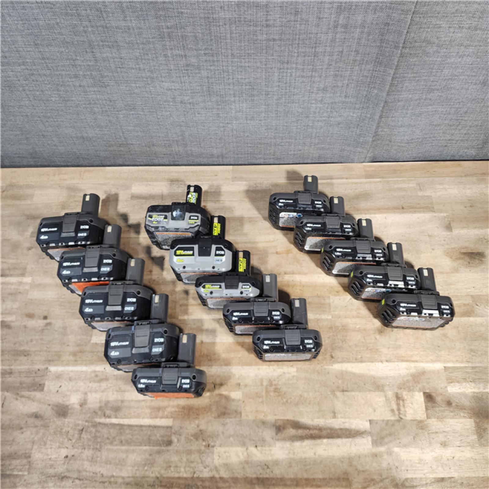 HOUSTON LOCATION - AS-IS RYOBI BATTERY PACK QTY - 15