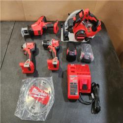 Phoenix NEW Milwaukee M18 18-Volt Lithium-Ion Brushless Cordless Combo Kit (4-Tool) with 2-Batteries  1-Charger and Tool Bag