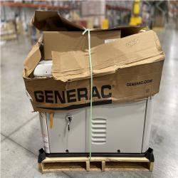 DALLAS LOCATION- AS-IS GENERAC 22KW Air-Cooled Auto Start Natural Gas or Propane Whole House Generator and 200 Amp Transfer Switch w/ Smart Monitoring