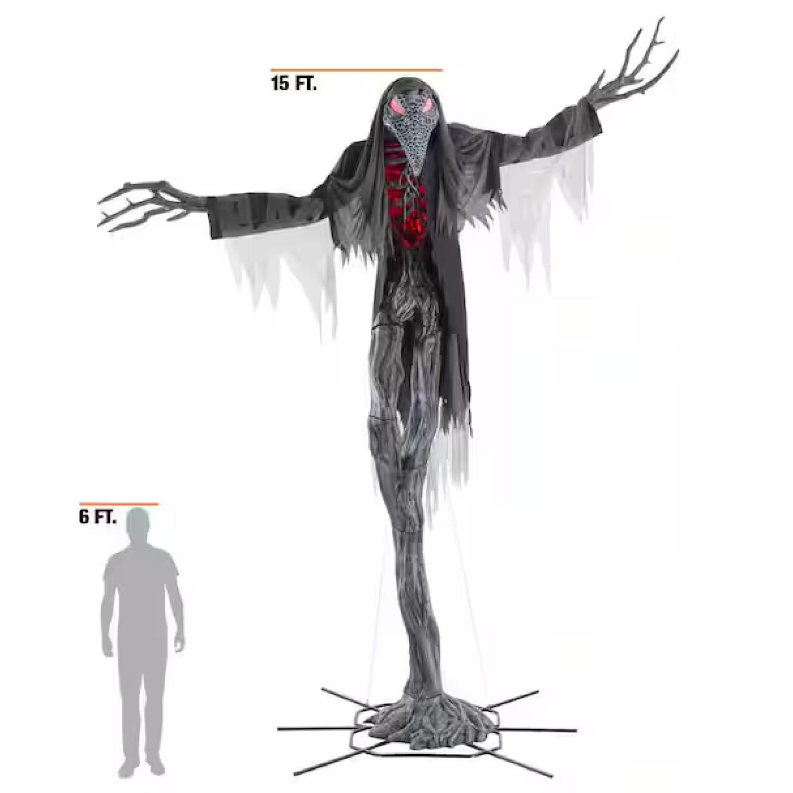DALLAS LOCATION - Home Accents Holiday 15 ft. Grave & Bones Giant-Sized Animated LED Gally-Crow
