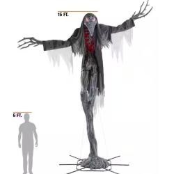 DALLAS LOCATION - Home Accents Holiday 15 ft. Grave & Bones Giant-Sized Animated LED Gally-Crow