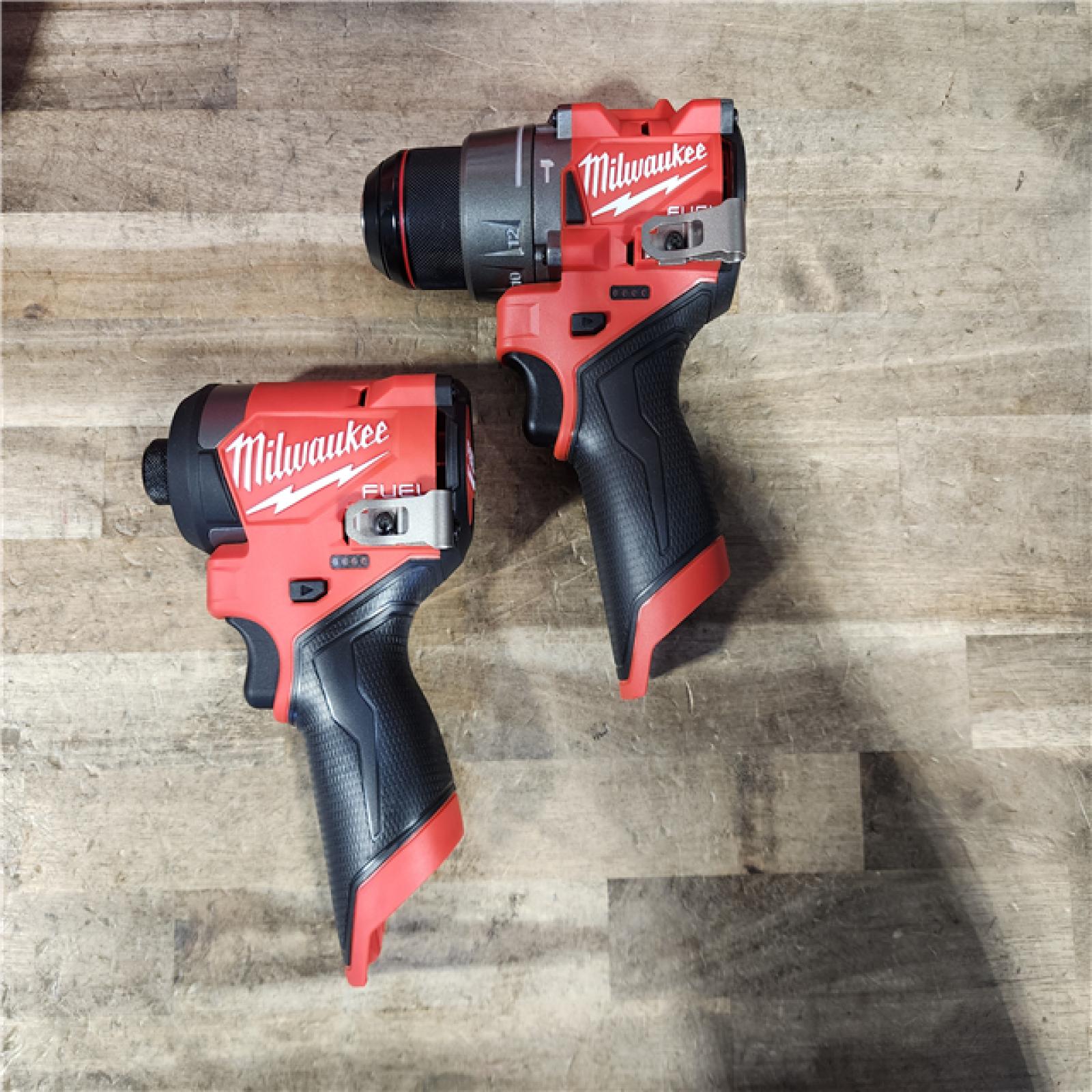 HOUSTON LOCATION - AS-IS (APPEARS LIKE NEW) Milwaukee FUEL 12-Volt Lithium-Ion Brushless Cordless Hammer Drill and Impact Driver Combo Kit
