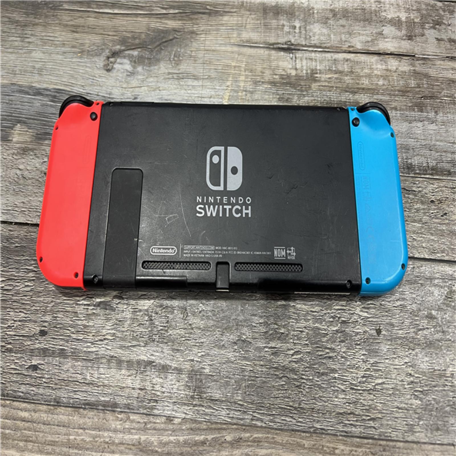 AS-IS Nintendo Switch with Neon Blue and Neon Red Joy-Con