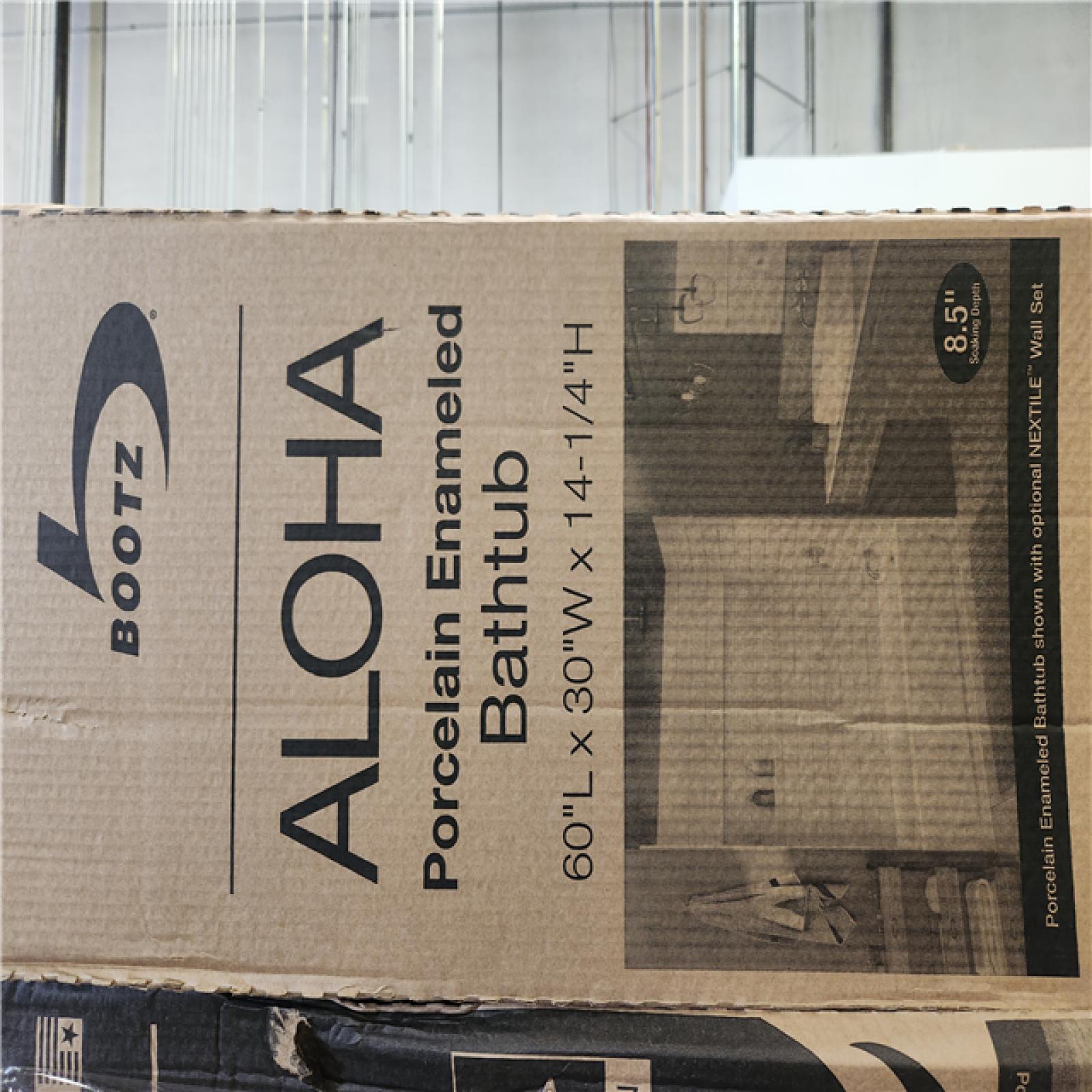 Phoenix Location Bootz Industries Aloha 60 in. x 30 in. Soaking Bathtub with Right Drain in White (4 Tubs)