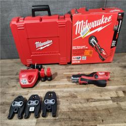 HOUSTON LOCATION - AS-IS M12 12-Volt Lithium-Ion Force Logic Cordless Press Tool Kit (3 Jaws Included) with Two 1.5 Ah Battery and Hard Case