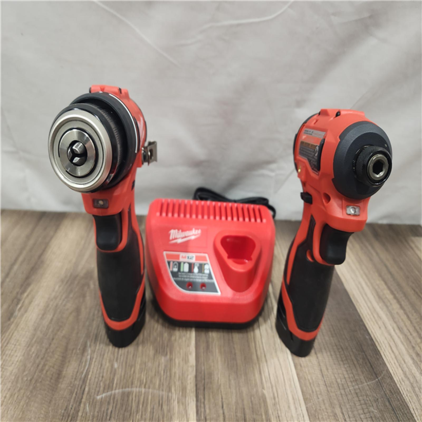 AS-IS- MILWAUKEE M12 4 TOOL COMBO KIT