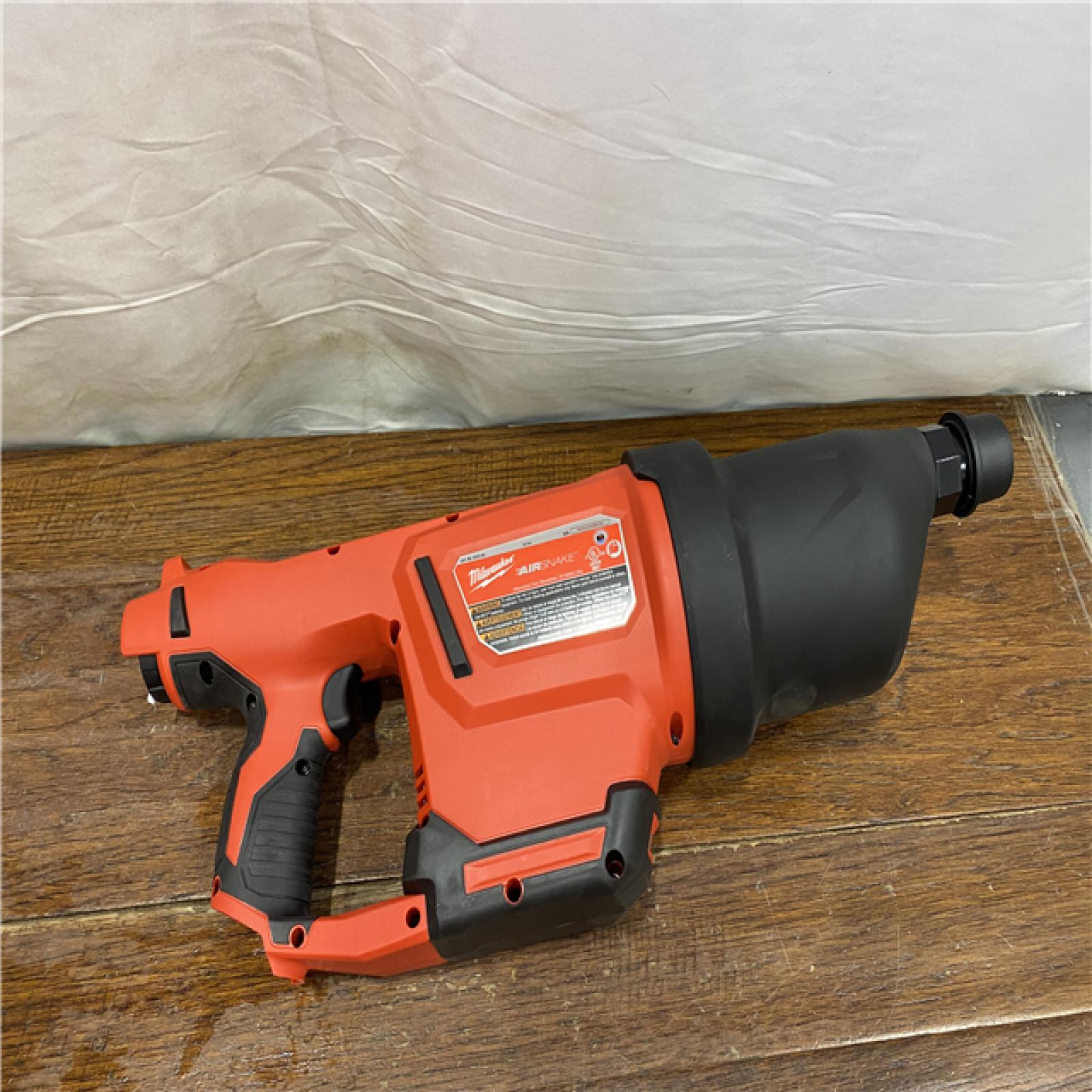 AS-IS M12 12-Volt Lithium-Ion Cordless Drain Cleaning Airsnake Air Gun Kit with (1) 2.0Ah Battery, Toilet Attachments