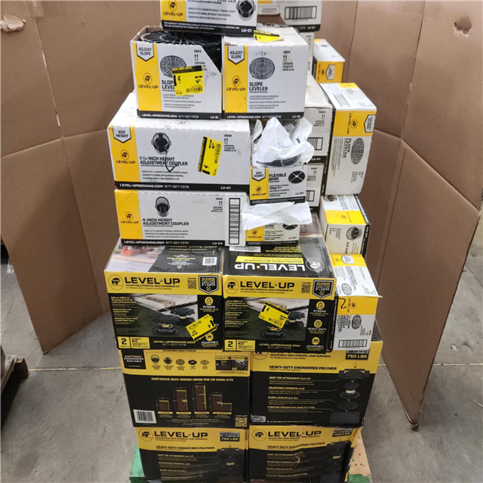 Phoenix AS-IS Mixed Bison Innovative Products Level.Up Adjustable Deck Pedestal Joist Support Kit and Coupler