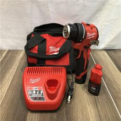AS-IS Milwaukee 12-Volt Lithium-Ion Brushless Cordless Subcompact Brushless Drill Driver Kit
