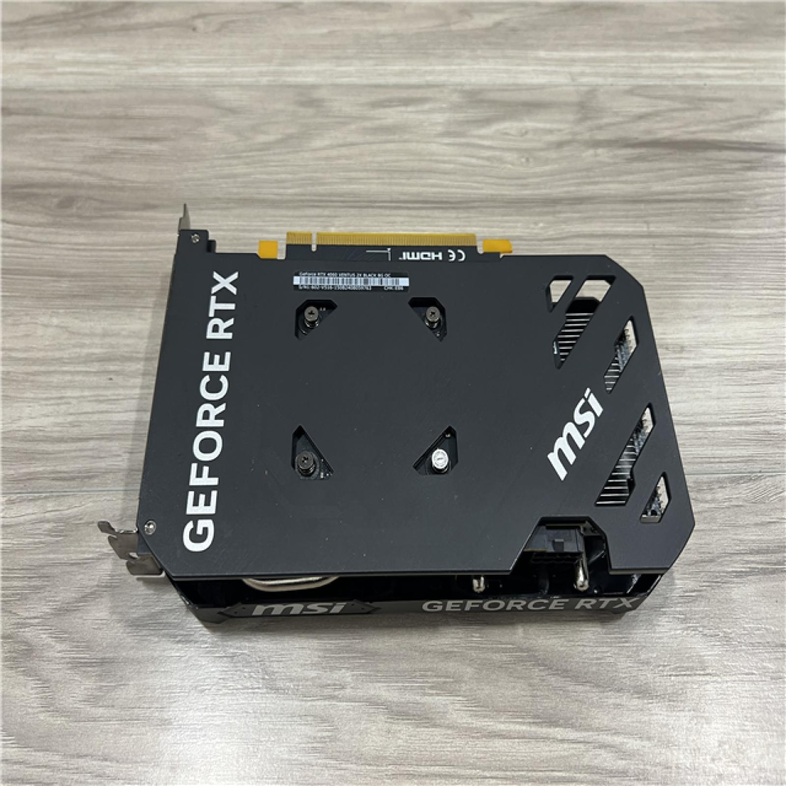 AS-IS MSI GeForce RTX 4060 Ventus 2X Black 8G OC Gaming Graphics Card -8GB GDDR6X PCI
