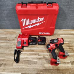 HOUSTON LOCATION - AS - IS Milwaukee FUEL 18V Lithium-Ion Brushless Cordless Hammer Drill and Impact Driver Combo Kit