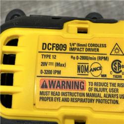 AS-IS DEWALT Atomic 20V Max Lithium-Ion Brushless Cordless Compact 1/4 in. Impact Driver Kit